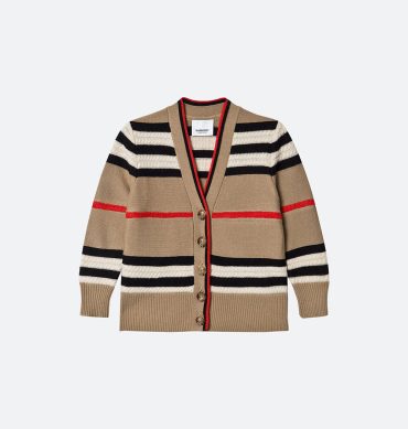 Stripe Cashmere Cardigan